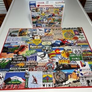 White Mountain I Love Colorado 1000 Piece Puzzle - Made in the USA